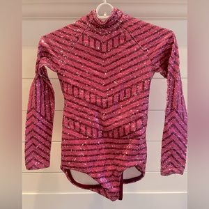 Pink sequin The Lineup dance costume